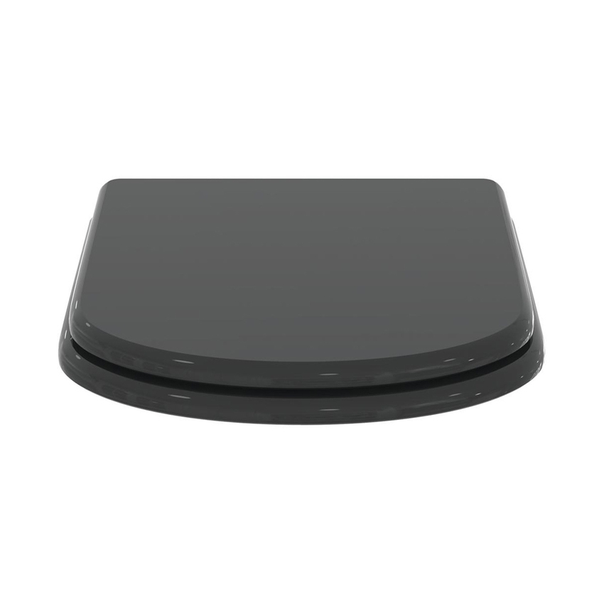 Immagine di Ideal Standard CALLA sedile slim con cerniere in metallo, a discesa rallentata, colore nero finitura lucido E2518GB