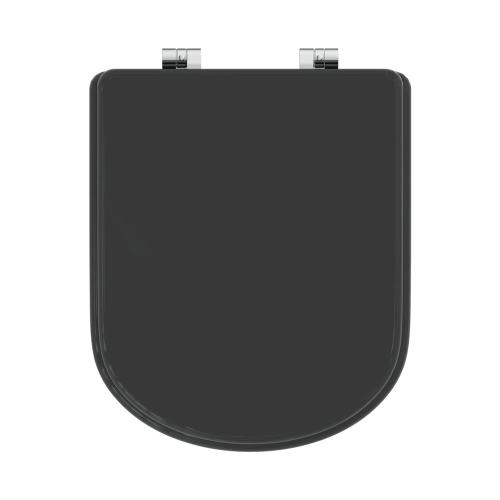 Immagine di Ideal Standard CALLA sedile slim con cerniere in metallo, a discesa rallentata, colore nero finitura lucido E2518GB