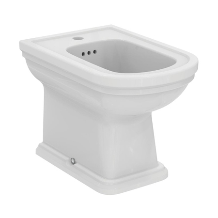 Immagine di Ideal Standard CALLA bidet a terra monoforo a filo parete, con troppopieno, colore bianco finitura lucido E222601