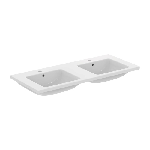 Immagine di Ideal Standard I.LIFE B set L.120 cm con mobile sottolavabo, colore bianco finitura opaco, lavabo, colore bianco finitura lucido, specchio rettangolare T5277DU+T460201