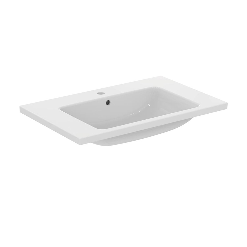 Immagine di Ideal Standard I.LIFE B lavabo top L.81 cm, monoforo, con troppopieno, colore bianco finitura lucido T460401
