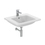 Immagine di Ideal Standard I.LIFE B set L.60 cm con mobile sottolavabo, finitura quercia chiara, lavabo, colore bianco finitura lucido, specchio rettangolare T5270NX+T460501
