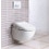 Immagine di Geberit AQUACLEAN 4000 vaso sospeso, senza brida, sedile con funzione bidet e chiusura ammortizzata, colore bianco 146.135.11.1