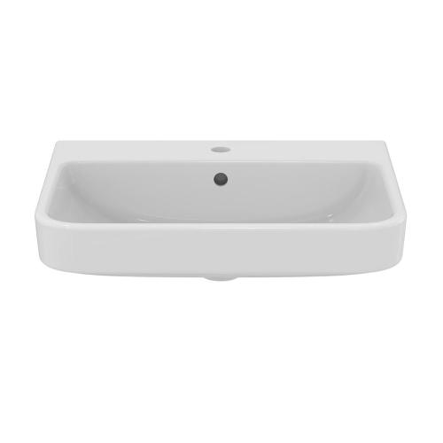 Immagine di Ideal Standard soluzione bagno completo, sanitari sospesi, lavabo 60 cm, vasca rettangolare 170x75, colore bianco finitura lucido, rubinetteria finitura cromo SING9