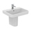 Immagine di Ideal Standard soluzione bagno completo, sanitari sospesi, lavabo 60 cm, vasca rettangolare 170x75, colore bianco finitura lucido, rubinetteria finitura cromo SING9