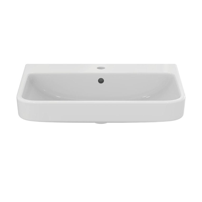 Immagine di Ideal Standard I.LIFE B lavabo top L.65 cm, monoforo, con troppopieno, colore bianco finitura lucido T460601