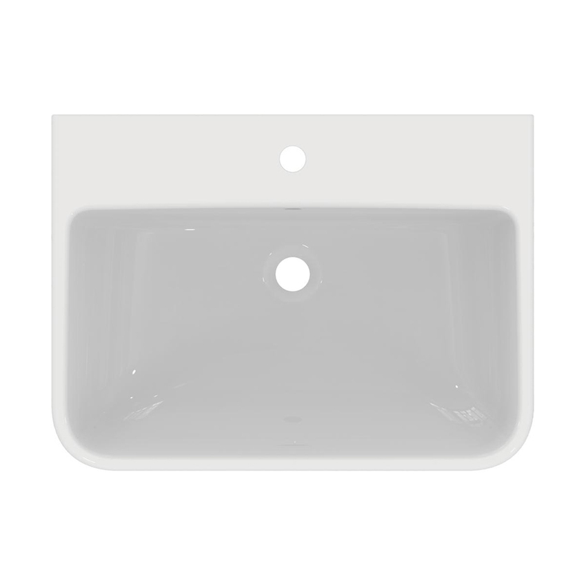 Immagine di Ideal Standard I.LIFE B lavabo top L.65 cm, monoforo, con troppopieno, colore bianco finitura lucido T460601