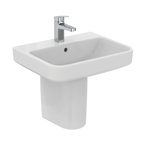 Immagine di Ideal Standard I.LIFE B lavabo top L.55 cm, monoforo, con troppopieno, colore bianco finitura lucido T460801