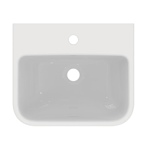 Immagine di Ideal Standard I.LIFE B lavamani L.45 cm, monoforo, con troppopieno, colore bianco finitura lucido T461001