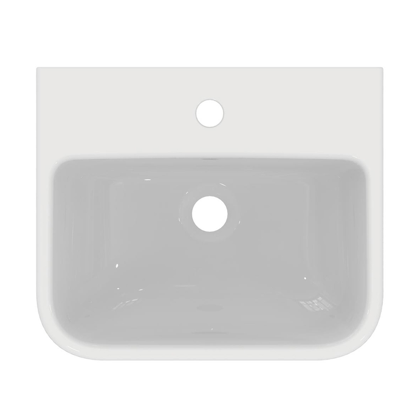 Immagine di Ideal Standard I.LIFE B lavamani L.45 cm, monoforo, con troppopieno, colore bianco finitura lucido T461001