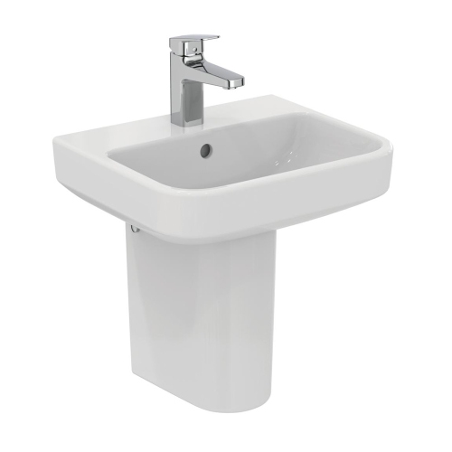 Immagine di Ideal Standard I.LIFE B lavamani L.45 cm, monoforo, con troppopieno, colore bianco finitura lucido T461001