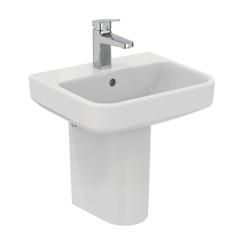 Immagine di Ideal Standard I.LIFE B lavamani L.45 cm, monoforo, con troppopieno, colore bianco finitura lucido T461001