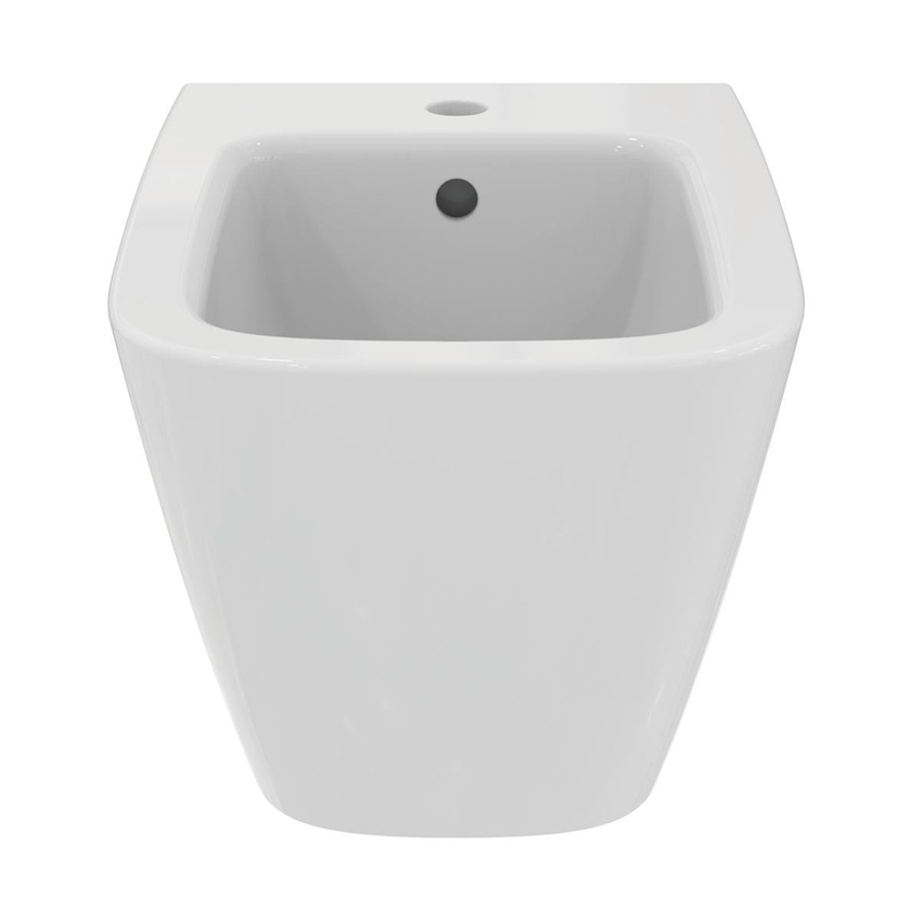 Ideal Standard soluzione bagno completo, sanitari sospesi, lavabo con  mobile 80 cm, doccia rettangolare 120x80 cm, colore bianco finitura lucido, rubinetteria  finitura cromo SING6