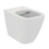 Immagine di Ideal Standard I.LIFE B set sanitari a terra, vaso filo parete senza brida, con sedile avvolgente a discesa rallentata, bidet monoforo con troppopieno, colore bianco finitura lucido T461601+T468301+T461701