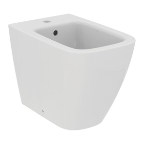 Immagine di Ideal Standard I.LIFE B bidet a terra monoforo, a filo parete, con foro del troppopieno, colore bianco finitura lucido T461701