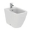 Immagine di Ideal Standard I.LIFE B set sanitari a terra, vaso filo parete senza brida, con sedile avvolgente a discesa rallentata, bidet monoforo con troppopieno, colore bianco finitura lucido T461601+T468301+T461701