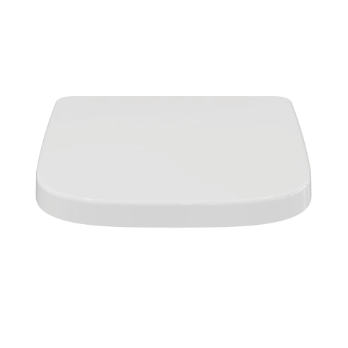 Immagine di Ideal Standard I.LIFE B set sanitari a terra, vaso filo parete senza brida, con sedile avvolgente a discesa rallentata, bidet monoforo con troppopieno, colore bianco finitura lucido T461601+T468301+T461701