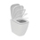 Immagine di Ideal Standard I.LIFE B set sanitari a terra, vaso filo parete senza brida, con sedile avvolgente a discesa rallentata, bidet monoforo con troppopieno, colore bianco finitura lucido T461601+T468301+T461701