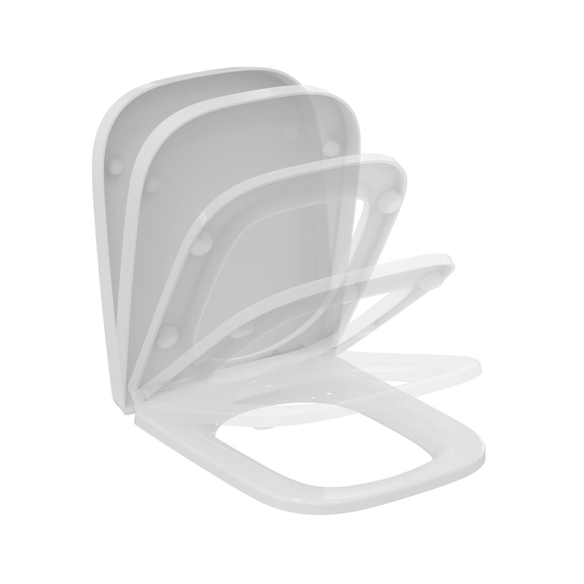 Immagine di Ideal Standard I.LIFE B sedile avvolgente con chiusura rallentata, colore bianco finitura lucido T468301