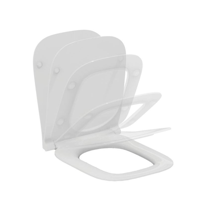 Immagine di Ideal Standard I.LIFE B sedile slim, con chiusura rallentata, colore bianco finitura lucido T500301