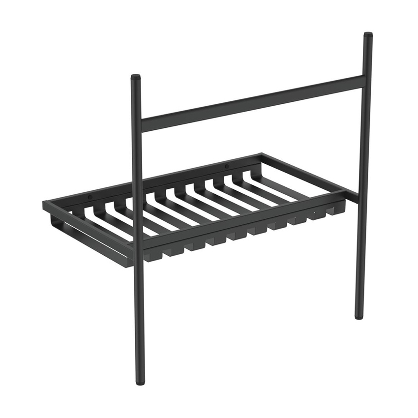 YSYJ Industriale piccolo tavolino divano armadietto laterale Rack Ferro  battuto vetro fine tavolo telaio in metallo con supporto di stoccaggio per  il soggiorno(48x48x60cm, Tan) : : Casa e cucina