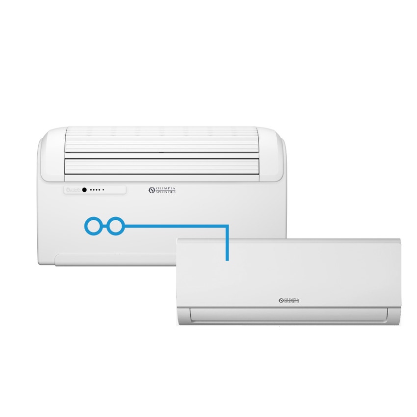 Immagine di Olimpia Splendid Unico TWIN climatizzatore inverter dual split senza unità esterna 9000+9000 BTU 02138-01996