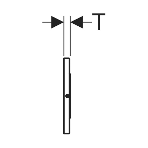 Immagine di Geberit Sigma10 placca di comando per WC con azionamento elettronico del risciacquo, funzionamento a rete, risciacquo ad una quantità, per impugnatura di sostegno ribaltabile, manuale, finitura acciaio spazzolato 115.863.SN.6