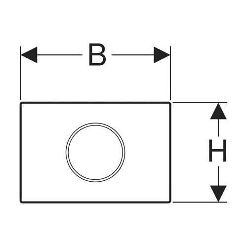 Immagine di Geberit SIGMA10 placca di comando per WC con azionamento elettronico del risciacquo, funzionamento a batteria, risciacquo ad una quantità, per impugnatura di sostegno ribaltabile e radio, finitura acciaio spazzolato 115.869.SN.6