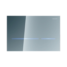 Immagine di Geberit SIGMA80 placca di comando per wc con azionamento elettronico del risciacquo, funzionamento a rete, risciacquo a due quantità, senza contatto, finitura vetro a specchio 116.092.SM.6