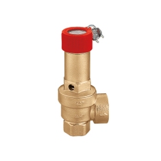 Immagine di Caleffi Valvola di sicurezza certificata e tarata (3 bar) a banco INAIL, attacchi femmina 1/2" x 3/4" 527430