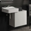 Immagine di Ideal Standard soluzione bagno completo, sanitari sospesi, lavabo con mobile 60 cm, doccia rettangolare 100x90 cm, colore bianco finitura lucido, rubinetteria finitura oro SING2