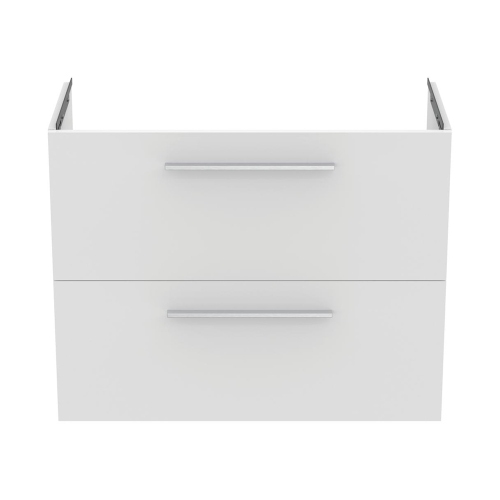 Immagine di Ideal Standard soluzione bagno completo, sanitari sospesi, lavabo con mobile 80 cm, doccia rettangolare 120x80 cm, colore bianco, rubinetteria finitura cromo SING11