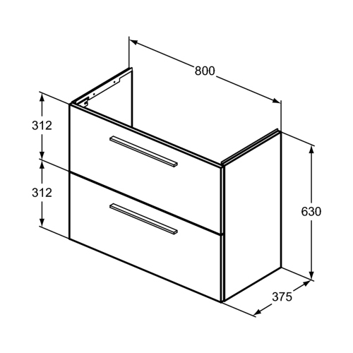 Immagine di Ideal Standard soluzione bagno completo, sanitari sospesi, lavabo con mobile 80 cm, doccia rettangolare 120x80 cm, colore bianco, rubinetteria finitura cromo SING11