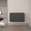 Immagine di Irsap RELAX HYBRID ORIZZONTALE radiatore H.65 L.112 P.10.7 cm, allacciamento destro, senza led, colore grigio medio finitura ruvido Cod.4D REHM112A4DIRRHNN01
