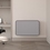 Immagine di Irsap RELAX HYBRID ORIZZONTALE radiatore H.65 L.112 P.10.7 cm, allacciamento sinistro, senza led, colore grigio chiaro finitura opaco Cod.8N REHM112A8NILRHNN
