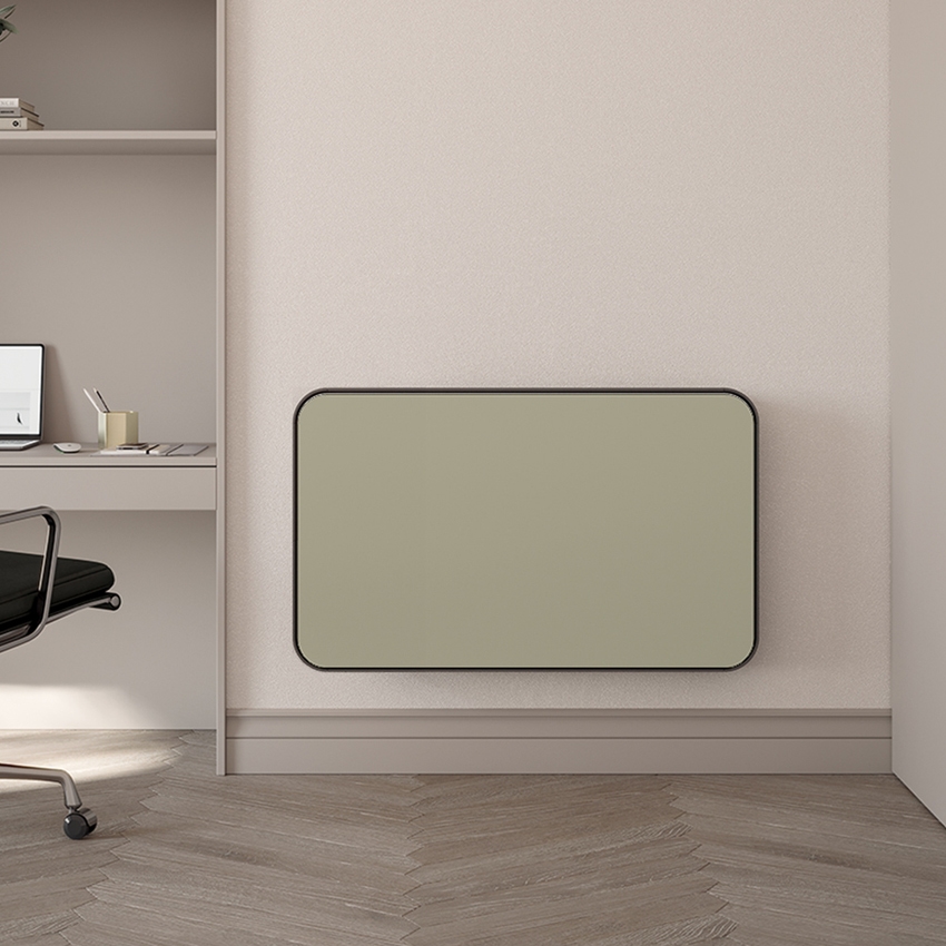 Immagine di Irsap RELAX HYBRID ORIZZONTALE radiatore H.65 L.112 P.10.7 cm, allacciamento sinistro, senza led, colore sablè finitura ruvido Cod.Y4 REHM112AY4ILRHNN