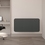 Immagine di Irsap RELAX HYBRID ORIZZONTALE radiatore H.65 L.132 P.10.7 cm, allacciamento destro, senza led, colore grigio medio finitura ruvido Cod.4D REHM132A4DIRRHNN01