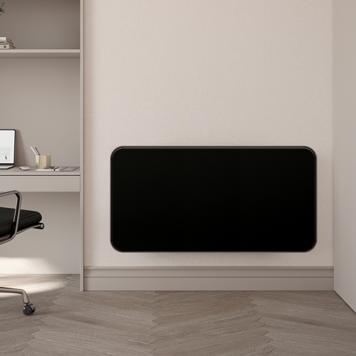 Immagine di Irsap RELAX HYBRID ORIZZONTALE radiatore H.65 L.132 P.10.7 cm, allacciamento sinistro, senza led, colore nero satinato finitura ruvido Cod.30 REHM132A30IRLHNN01