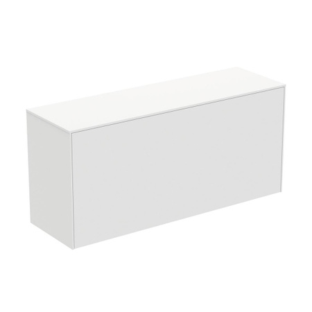 Immagine di Ideal Standard CONCA mobile sottolavabo sospeso L.120 H.55 P.37 cm, con 1 cassetto interno, interno colore antracite, esterno colore bianco finitura opaco T4320Y1