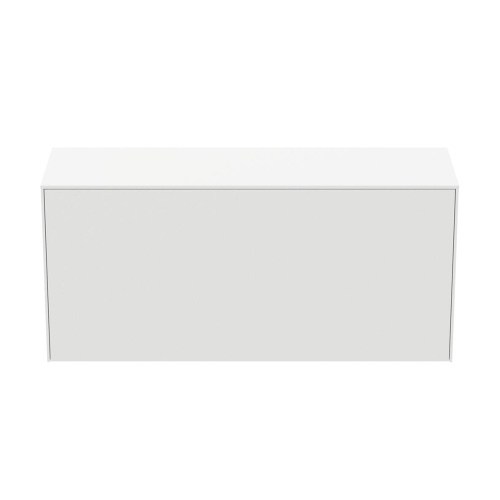 Ideal Standard T4320Y1 CONCA mobile sottolavabo sospeso L.120 H.55 P.37 cm,  con 1 cassetto interno, interno colore antracite, esterno colore bianco  finitura opaco