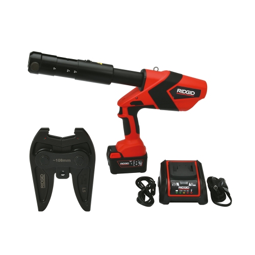 Immagine di Ridgid RP 352-XL kit pressatrice con cassetta di trasporto, batteria da 18 V 5,0 Ah e caricabatterie rapido, con attuatore 32 kN-XL 75803