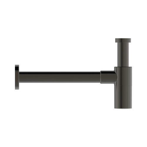 Immagine di Ideal Standard soluzione bagno completo, sanitari sospesi, lavabo 75 cm, colore bianco finitura lucido, mobile sottolavabo 120 cm, colore sunset finitura opaco, rubinetteria finitura magnetic grey SING4