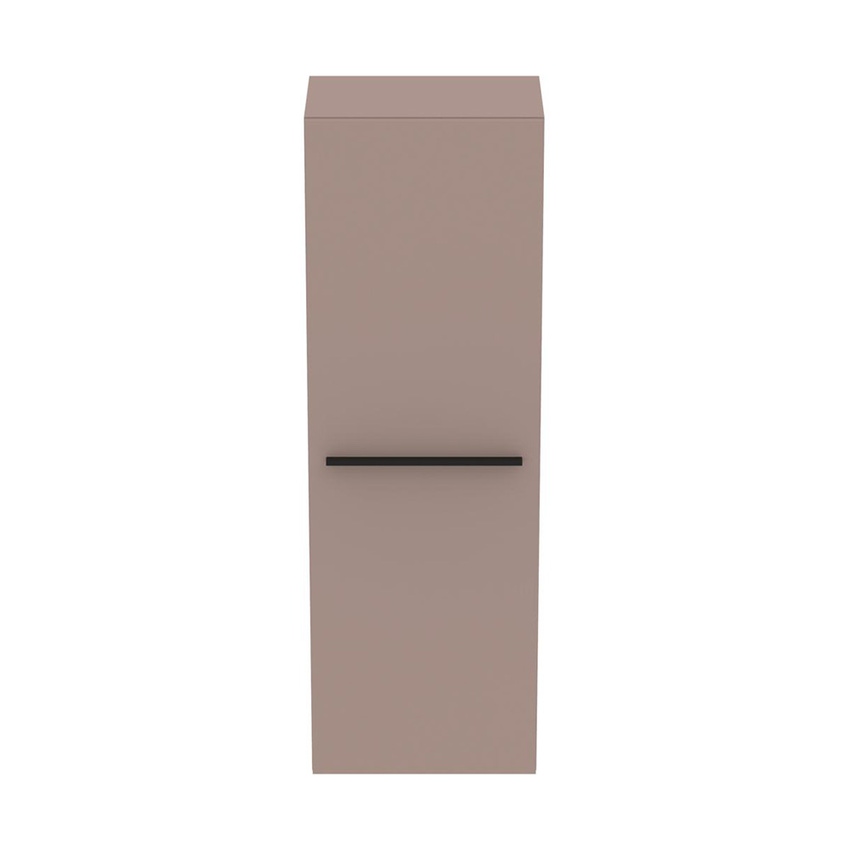 Immagine di Ideal Standard I.LIFE A mobile a colonna L.40 H.120 P.30 cm, anta a chiusura ammortizzata reversibile, con 3 ripiani interni, colore greige finitura opaco T5261NH