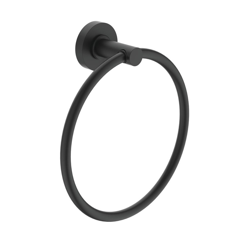Immagine di Ideal Standard IOM portasciugamani ad anello, colore nero finitura opaco A9130XG