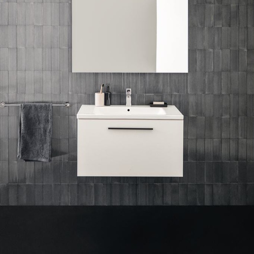 Immagine di Ideal Standard I.LIFE B mobile sottolavabo L.80 H.44 P.50.5 cm, con un cassetto esterno, interno colore antracite, colore bianco finitura opaco T5271DU