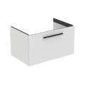 Immagine di Ideal Standard I.LIFE B mobile sottolavabo L.80 H.44 P.50.5 cm, con un cassetto esterno, interno colore antracite, colore bianco finitura opaco T5271DU
