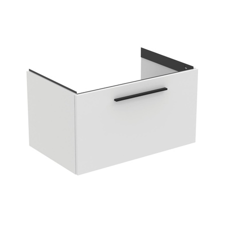 Immagine di Ideal Standard I.LIFE B mobile sottolavabo L.80 H.44 P.50.5 cm, con un cassetto esterno, interno colore antracite, colore bianco finitura opaco T5271DU