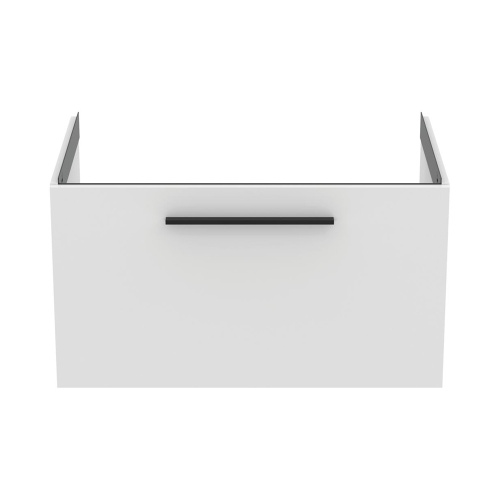 Immagine di Ideal Standard I.LIFE B mobile sottolavabo L.80 H.44 P.50.5 cm, con un cassetto esterno, interno colore antracite, colore bianco finitura opaco T5271DU