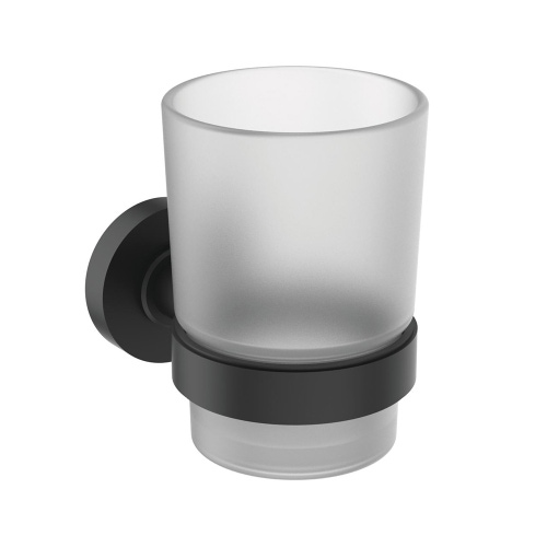 Immagine di Ideal Standard soluzione bagno completo, sanitari sospesi, lavabo con mobile 60 cm, doccia rettangolare 100x70, colore nero finitura opaco, rubinetteria colore nero finitura opaco SING8