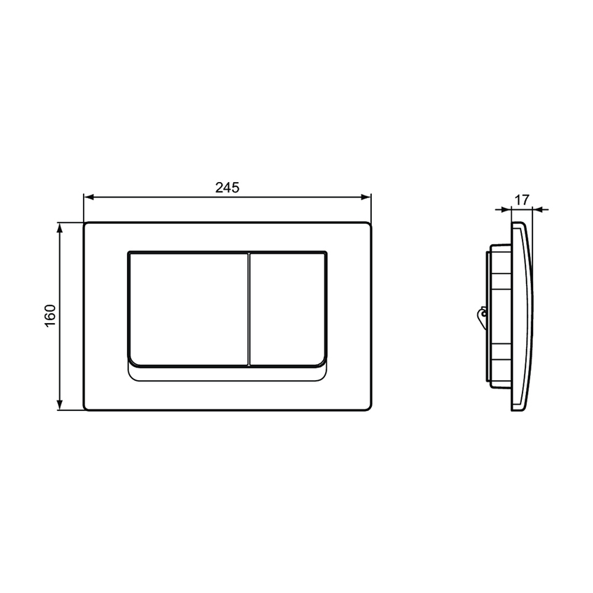 Immagine di Ideal Standard SOLEA placca di comando per azionamento risciacquo cassette Prosys, colore bianco R0108AC